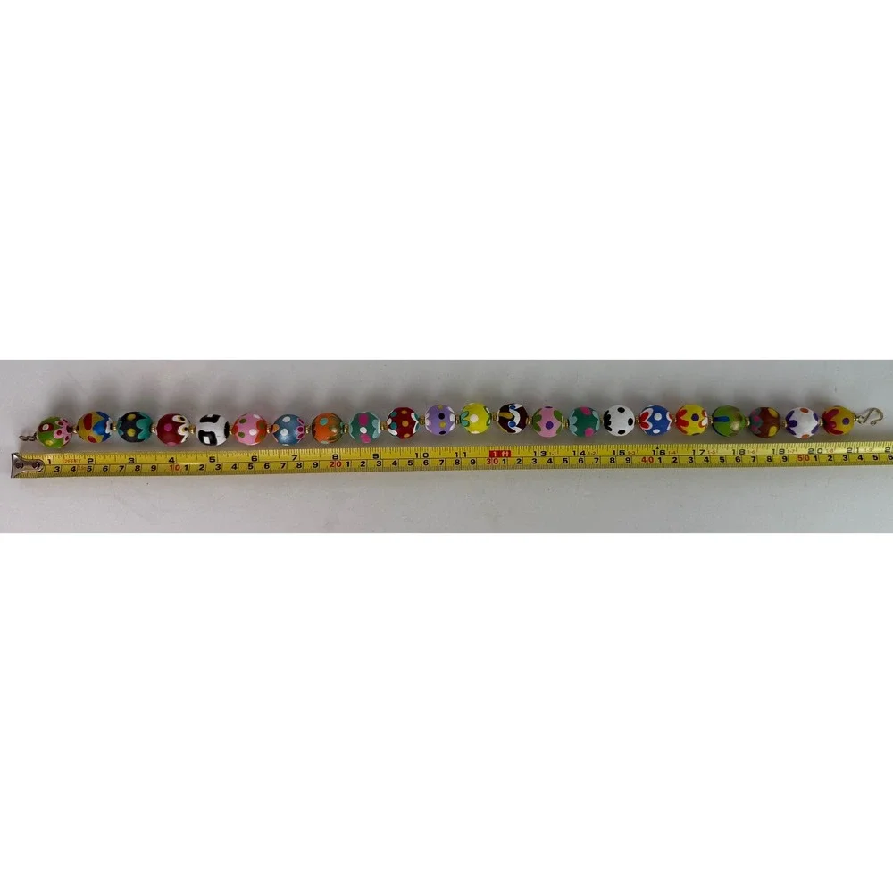 Hand-Painted Decorative Wooden Bead Necklace 21